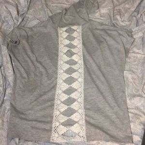 Aeropostale T-Shirt Hoodie with Back Lace Detail